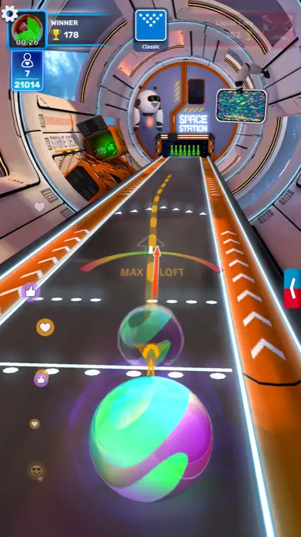 Schermata di gioco di Bowling Clash