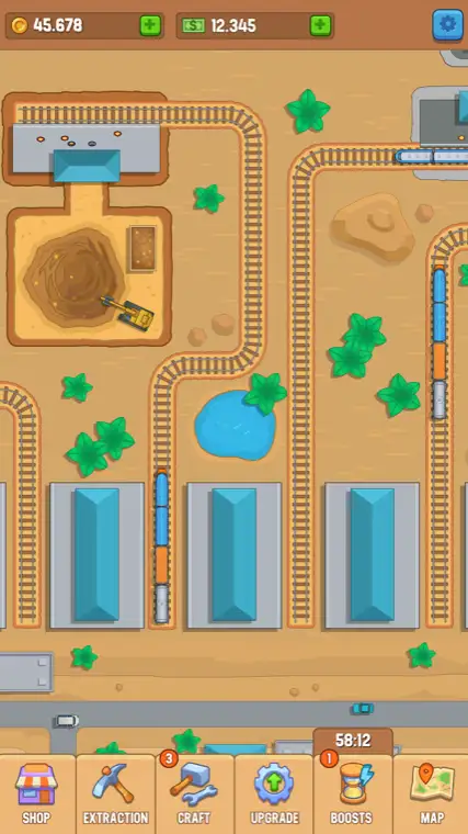Schermata di gioco di Train. Station. Railroad.